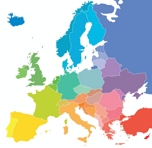 Map of Europe — markets we translate into.